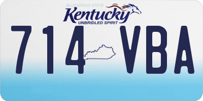 KY license plate 714VBA
