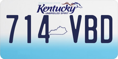 KY license plate 714VBD