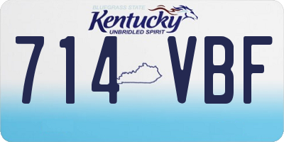 KY license plate 714VBF