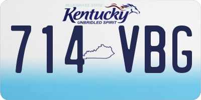 KY license plate 714VBG