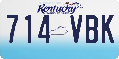KY license plate 714VBK