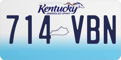 KY license plate 714VBN