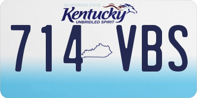 KY license plate 714VBS