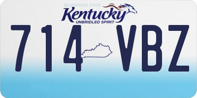 KY license plate 714VBZ