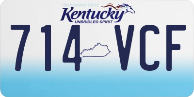KY license plate 714VCF