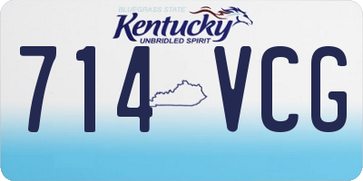 KY license plate 714VCG