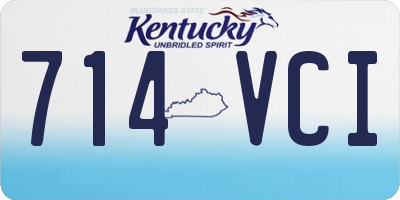 KY license plate 714VCI