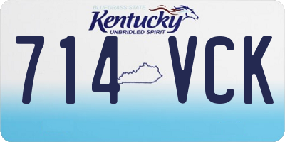 KY license plate 714VCK