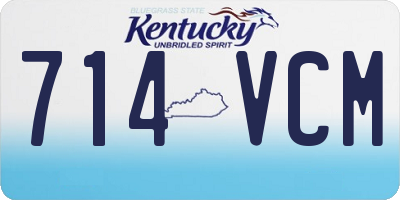 KY license plate 714VCM