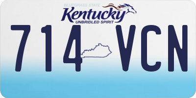 KY license plate 714VCN