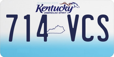 KY license plate 714VCS