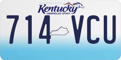 KY license plate 714VCU