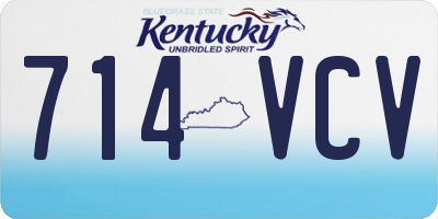 KY license plate 714VCV