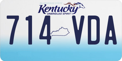 KY license plate 714VDA