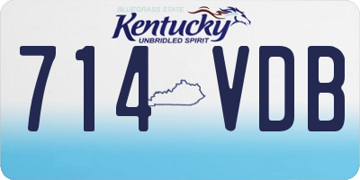 KY license plate 714VDB