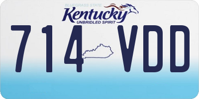 KY license plate 714VDD