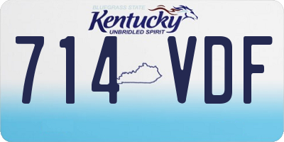 KY license plate 714VDF
