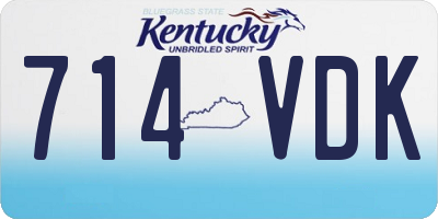 KY license plate 714VDK