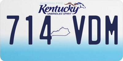 KY license plate 714VDM
