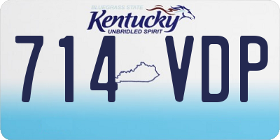 KY license plate 714VDP