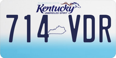 KY license plate 714VDR