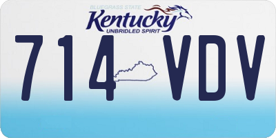 KY license plate 714VDV