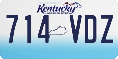 KY license plate 714VDZ