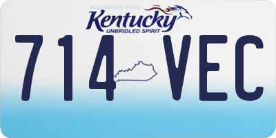 KY license plate 714VEC