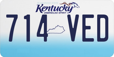 KY license plate 714VED