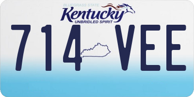 KY license plate 714VEE