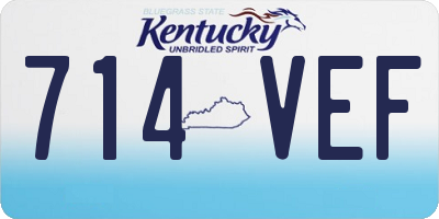 KY license plate 714VEF
