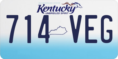 KY license plate 714VEG