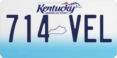 KY license plate 714VEL