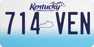 KY license plate 714VEN
