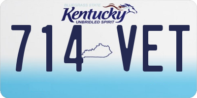 KY license plate 714VET