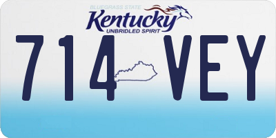 KY license plate 714VEY