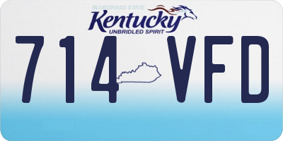 KY license plate 714VFD