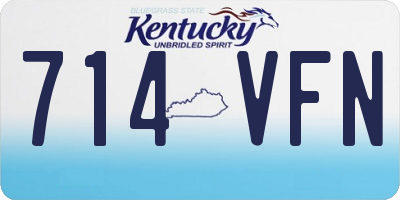 KY license plate 714VFN