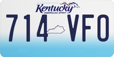 KY license plate 714VFO