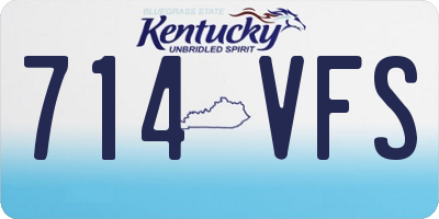 KY license plate 714VFS