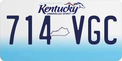 KY license plate 714VGC
