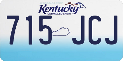 KY license plate 715JCJ