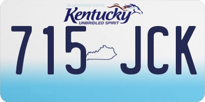 KY license plate 715JCK