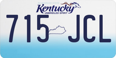 KY license plate 715JCL