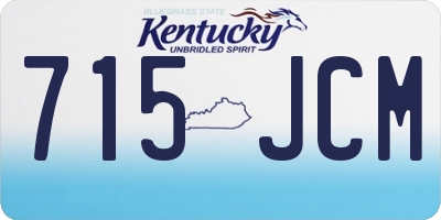 KY license plate 715JCM