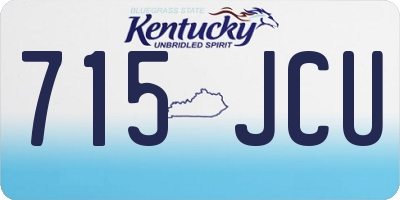 KY license plate 715JCU