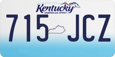 KY license plate 715JCZ