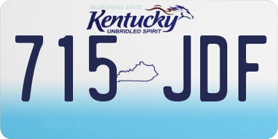 KY license plate 715JDF