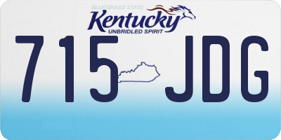 KY license plate 715JDG
