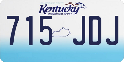KY license plate 715JDJ